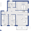 Gepflegte 4-Zimmer-Neubauwohnung im Herzen von Nauen zu vermieten - Grundriss
