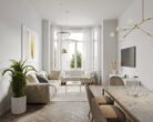 Außergewöhnliche luxuriöse 4 Zimmer Wohnung - Beispiel Wohnzimmer