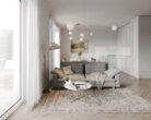 Außergewöhnliche luxuriöse 4 Zimmer Wohnung - Beispiel Wohnzimmer Küche