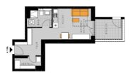 Wunderschönes und modernes Neubauapartment mitten in Frankfurt mit Einbauküche zu vermieten - Grundriss